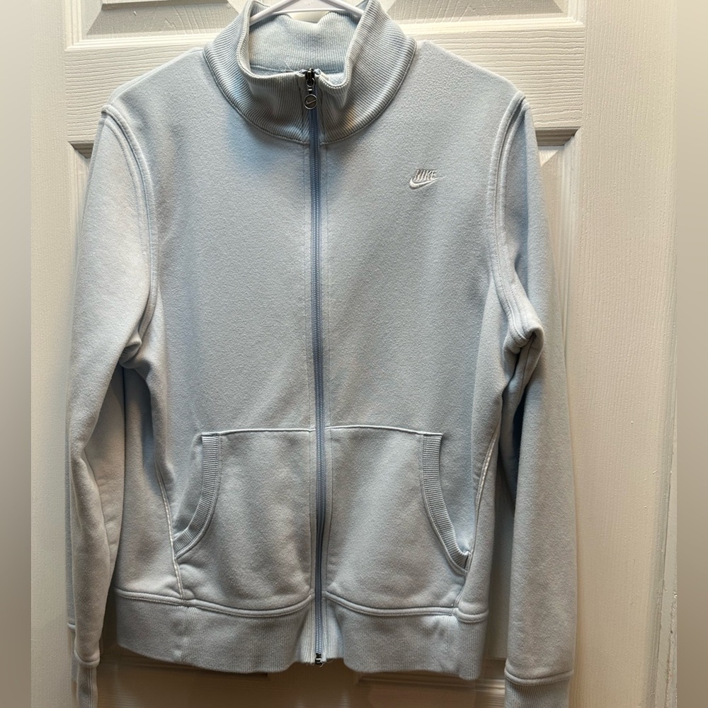 Nike Pale Blue Zip-Up Sweatshirt